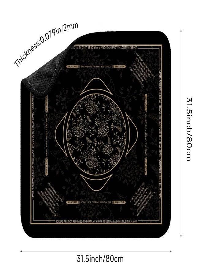 molovsiny Mahjong Mat for Table, Durable Mahjong Table Cover with Unique Design, Premium Mahjong Accessories, Perfect Mahjong Gifts for Women, Game Mat for Mahjong and Board Game Enthusiasts (Nocturnal Bloom) - Image 2